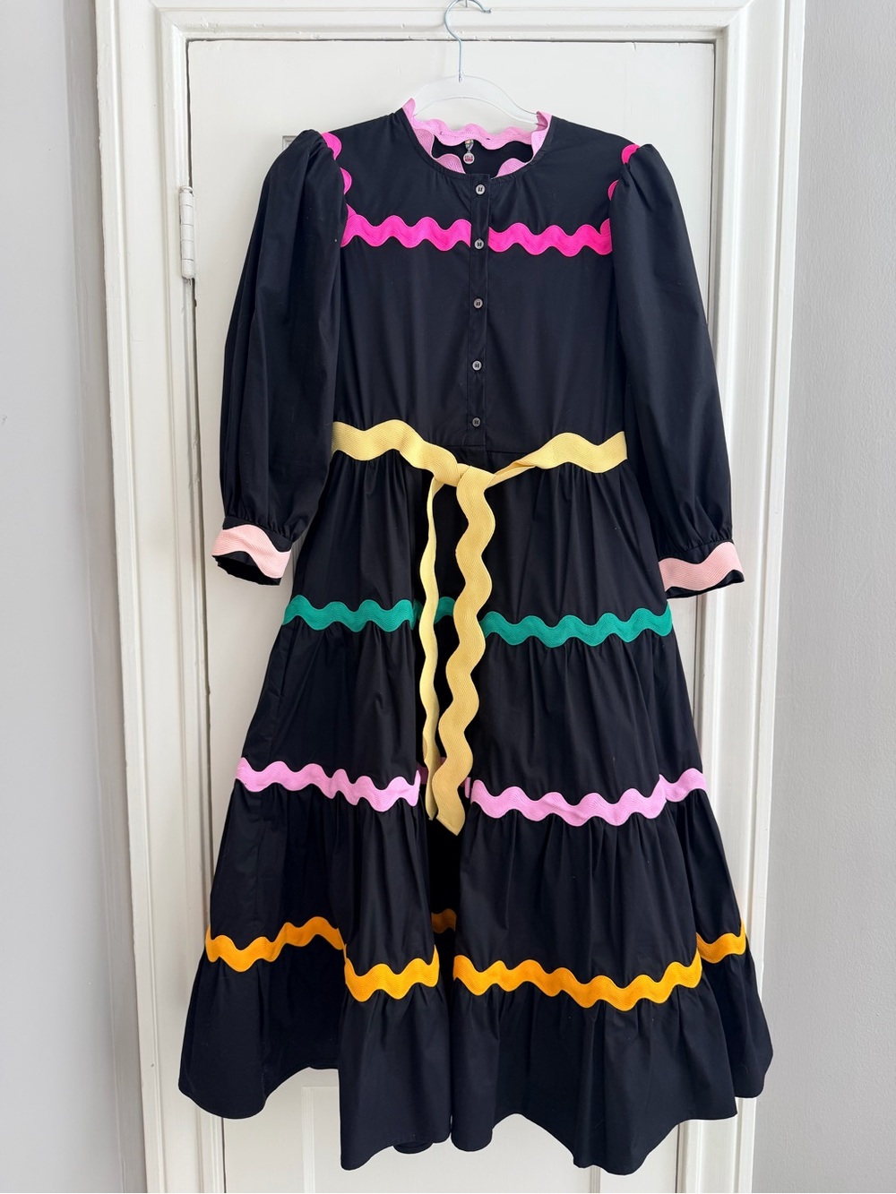 CELIAB Ric Rac Yael Tiered Cotton Dress | Size Small - Picture 6 of 9